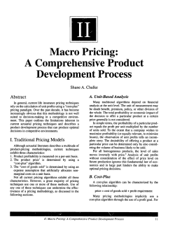 Macro Pricing - Society of Actuaries