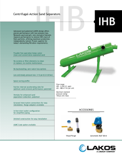 Centrifugal-Action Sand Separators