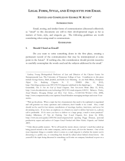 legal form, style, and etiquette for email