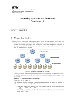 Operating Systems and Networks Solutions 12