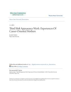 Third Shift Appearance Work: Experiences Of Career