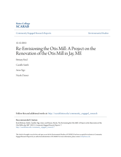 Re-Envisioning the Otis Mill: A Project on the