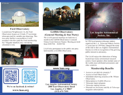 LAAS Brochure - Los Angeles Astronomical Society