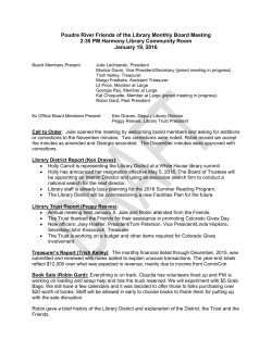Poudre River Friends of the Library Monthly Board Meeting 2:30 PM
