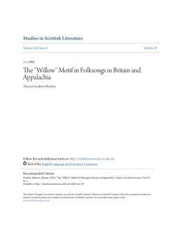 "Willow" Motif in Folksongs in Britain and Appalachia