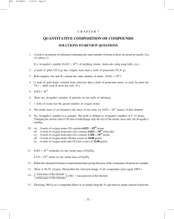 QUANTITATIVE COMPOSITION OF COMPOUNDS