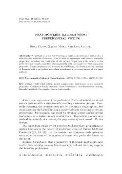 Fraction-Like Ratings from Preferential Voting