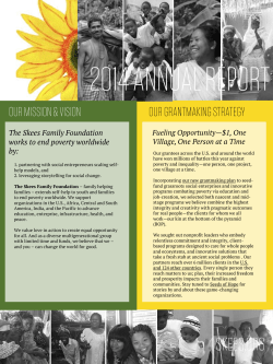 The Skees Family Foundation works to end poverty worldwide by: