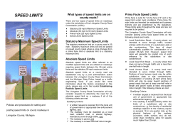 speed limits - Livingston County