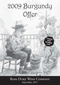 September 2011 - Ross Duke Wine Company