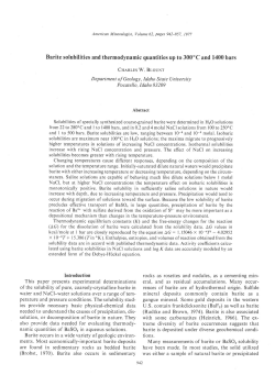 Barite solubilities and thermodynamic quantities up to 300`C and