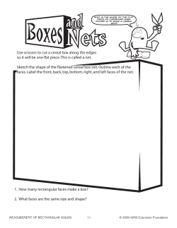 1. How many rectangular faces make a box? 2. What faces are the