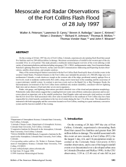Mesoscale and Radar Observations of the Fort Collins - NCAR-RAL