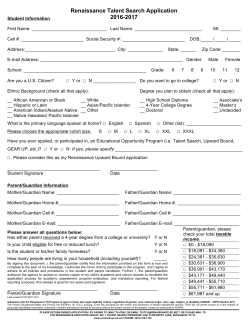 Program Application - The Renaissance Education Group, Inc.