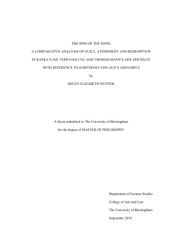 A Comparative Analysis of Guilt, Atonement and Redemption in