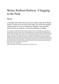 Brienz Rothorn Railway -Chugging to the Peak