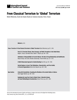 From Classical Terrorism to `Global` Terrorism