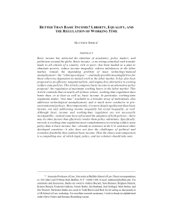 Better Than Basic Income? Liberty, Equality, and the Regulation of