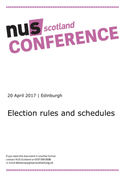 Election rules and schedules