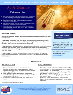 Heat Emergencies Fact Sheet