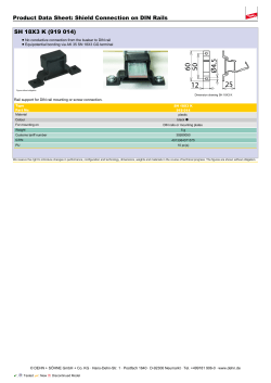 Product Data Sheet: Shield Connection on DIN Rails SH 18X3 K