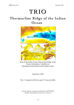 Thermocline Ridge of the Indian Ocean