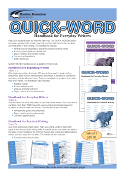 Handbook for Everyday Writers