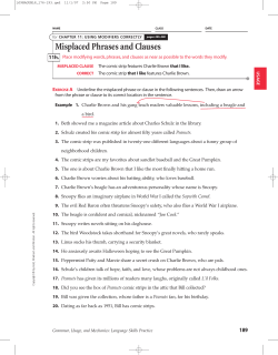 Misplaced Phrases and Clauses