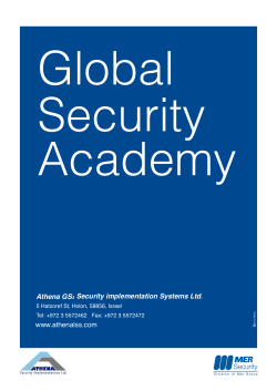 Athena GS3 Security implementation Systems Ltd. www.athenalss