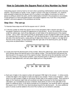 How to Calculate the Square Root of Any Number by Hand