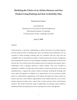 Modeling the Choice of an Airline Itinerary and Fare Product Using