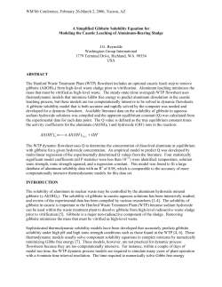 Aluminum Solubility Model