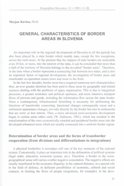 general characteristics of border areas in slovenia
