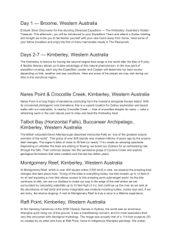 Day 1 &mdash; Broome, Western Australia Days 2-7