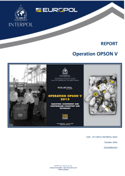 Operation OPSON V - Europol