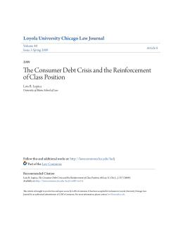 The Consumer Debt Crisis and the