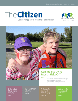 October 2009 - Community Living British Columbia
