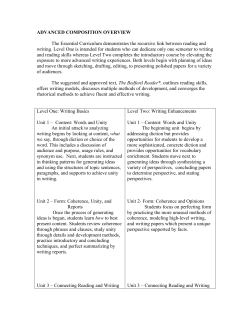 ADVANCED COMPOSITION OVERVIEW The Essential