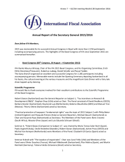 Annual Report of the Secretary General 2015/2016