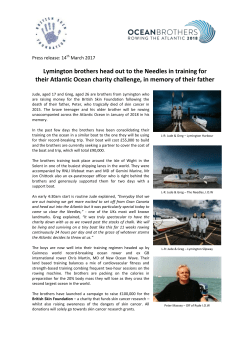 Ocean brothers begin training for Atlantic Ocean challenge