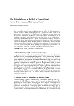 The British Influence in the Birth of Spanish Sport