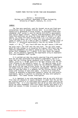 CHAPTER 42 TSUNAMI PRONE FRICTION FACTORS FROM WIND