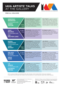 IAVA Artists Talks at the Gallery program