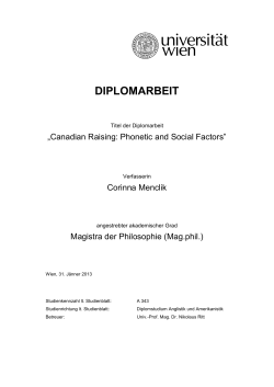 diplomarbeit - E-Theses