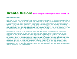 Create Vision: How Unique clothing becomes UNIQLO!