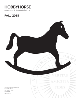 HOBBYHORSE 2015.Fall.indd - The Nightingale