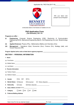 PhD Application Form