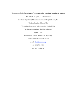 Neurophysiological correlates of comprehending emotional