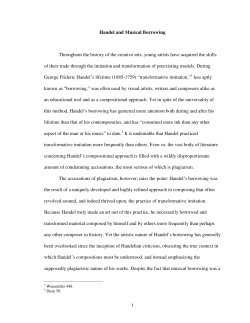 Handel and Musical Borrowing