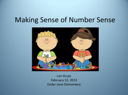 Making Sense of Number Sense